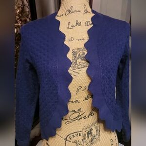 Elle Scalloped Open Cardigan Size XS NWT